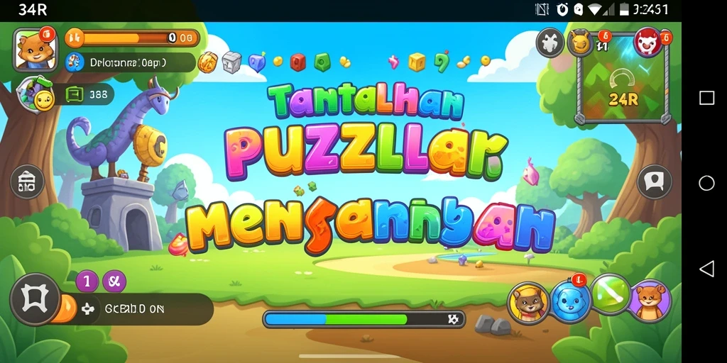 Screenshot gameplay 34R menampilkan tantangan puzzle yang menarik.