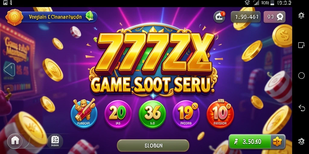 Tampilan gameplay menarik dari 777ZX dengan simbol slot yang berwarna-warni.