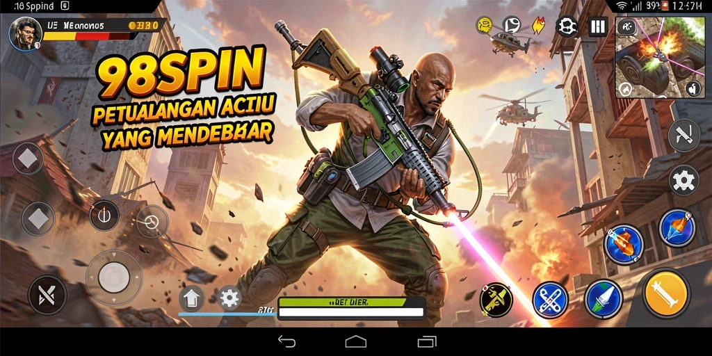 Tangkapan layar gameplay penuh aksi dari 98SPIN.