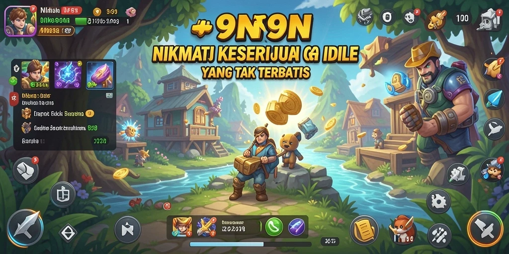 Tampilan gameplay 9N9N yang seru dan interaktif.