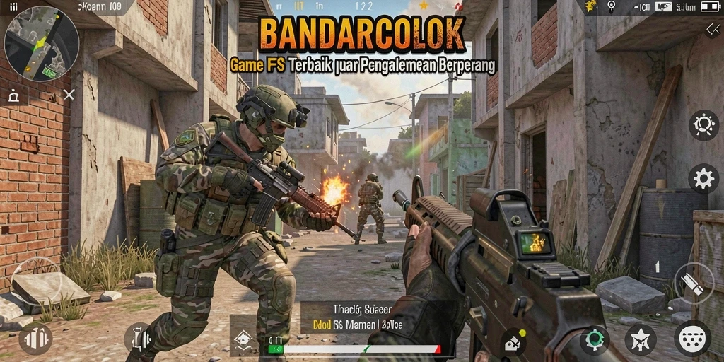 Tampilan gameplay menarik dari BANDARCOLOK dalam pertempuran FPS.