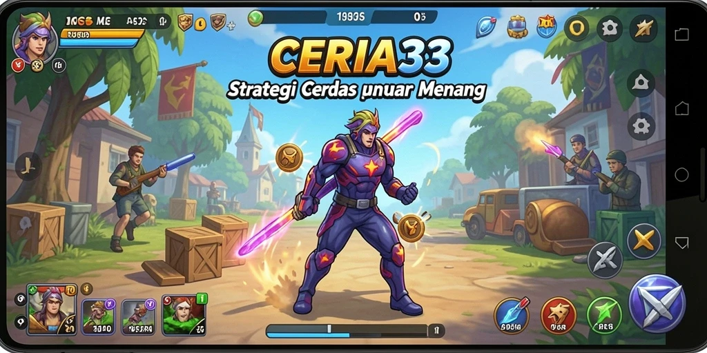 Tangkapan layar gameplay CERIA33 yang menampilkan aksi strategi yang mendebarkan.