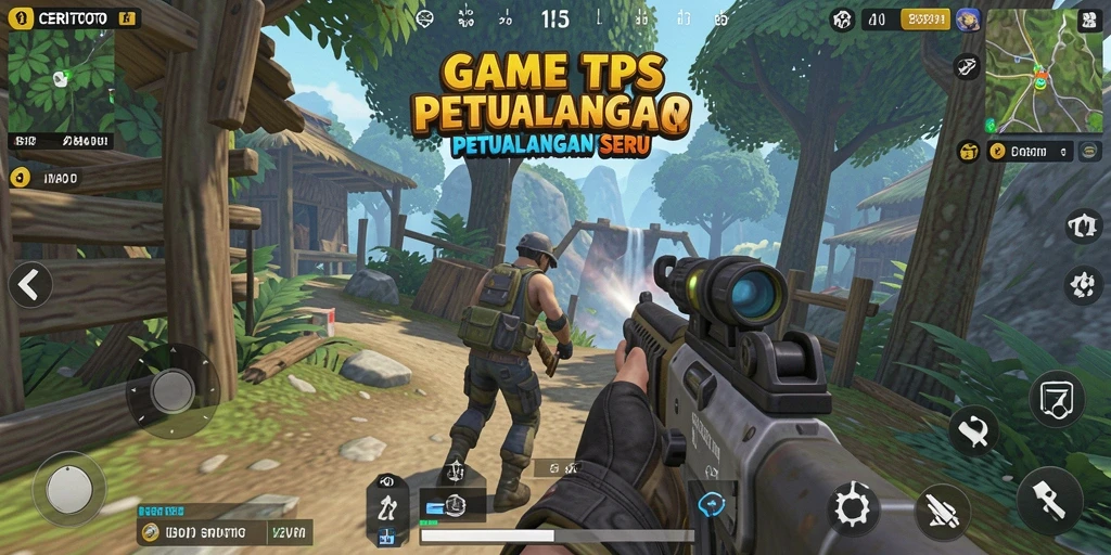 Screenshot gameplay CERITOTO yang menampilkan aksi TPS yang seru.
