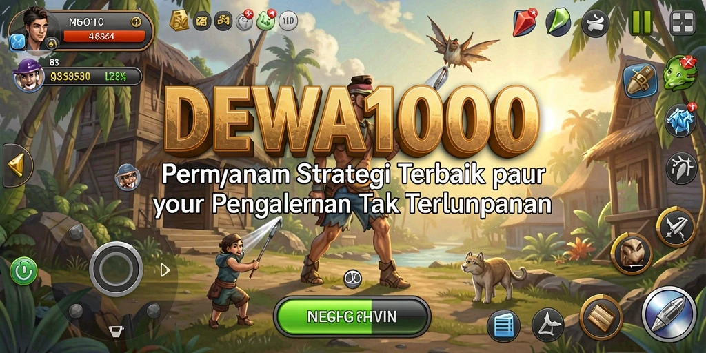 Tampilan gameplay seru dan penuh strategi dalam DEWA1000.