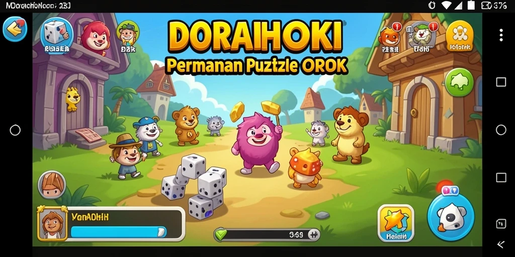 Tampilan gameplay DORAHOKI yang menarik dan menantang.