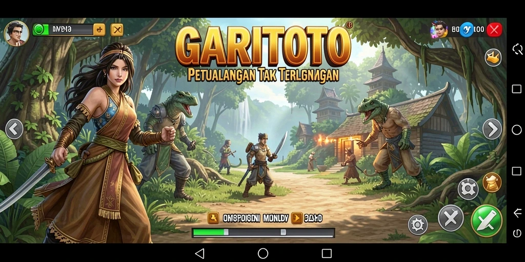 Tangkapan layar menunjukkan gameplay petualangan yang mendebarkan di GARITOTO.