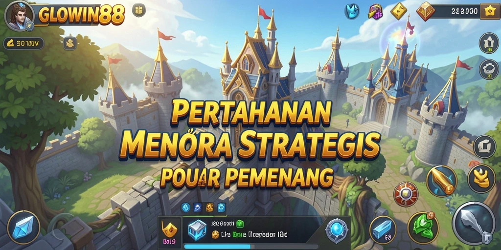 Tampilan gameplay GLOWIN88 yang mengasyikkan dalam battle Tower Defense.