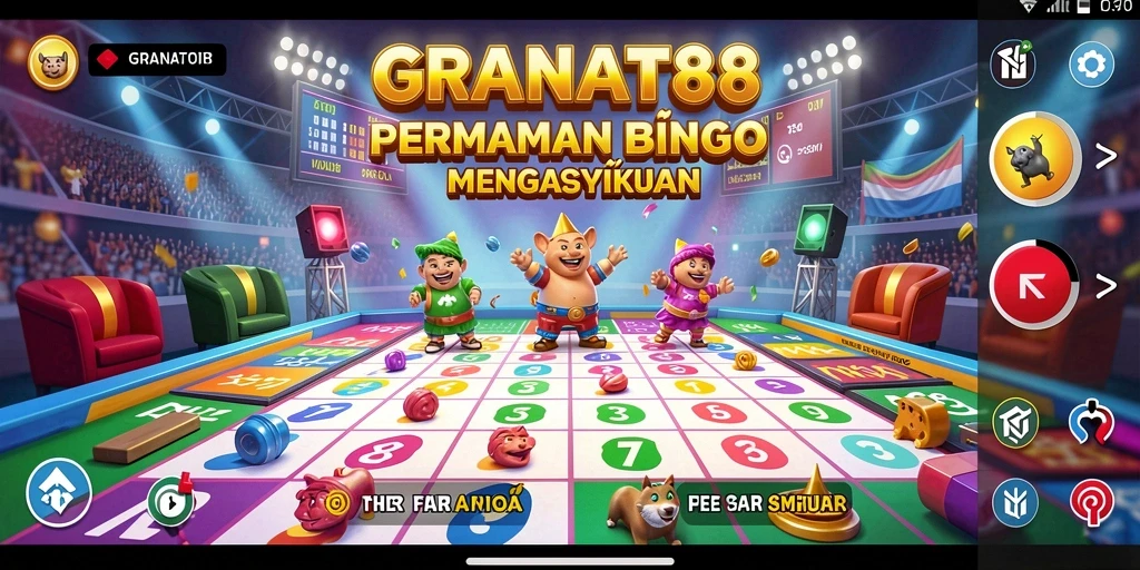 Tampilan gameplay GRANAT88 yang penuh warna dan seru.
