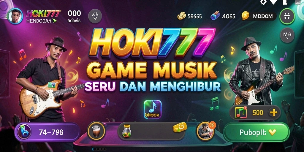 Tampilan gameplay HOKI777 yang menarik dengan latar musik seru.