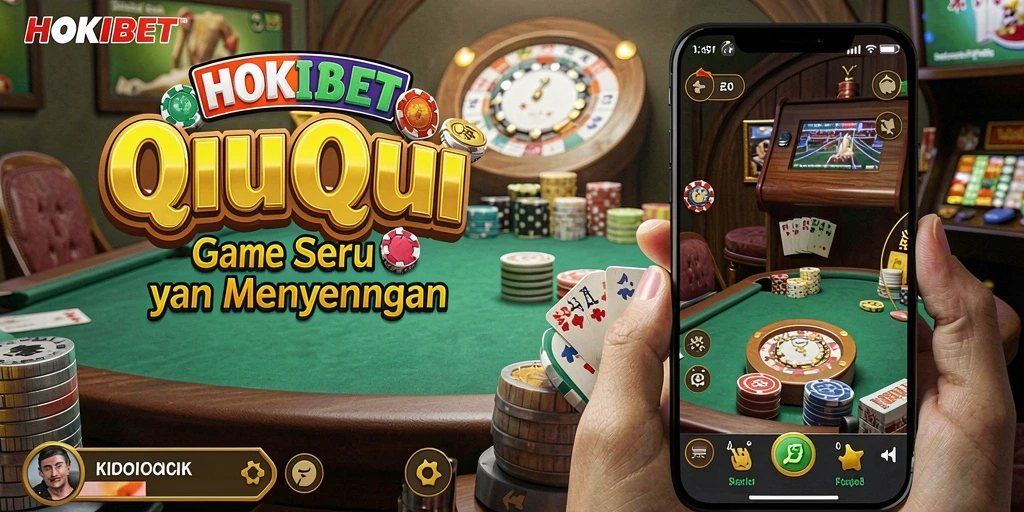 Tampilan gameplay seru di HOKIBET dengan kartu QiuQiu.