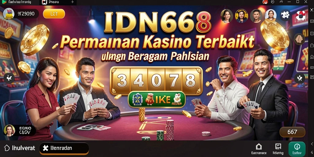 Tampilan interaktif dari gameplay Kasino yang mendebarkan