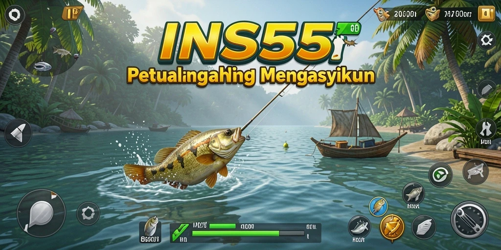 Screenshot gameplay INS55 menampilkan pengalaman memancing yang mendalam dan realistis.