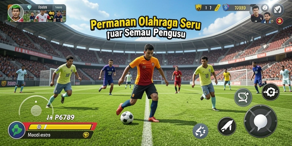 Tampilan menarik dari gameplay olahraga di JP6789.