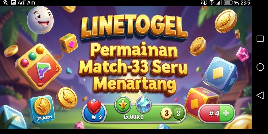 Tampilan gameplay LINETOGEL yang penuh warna dan menarik.