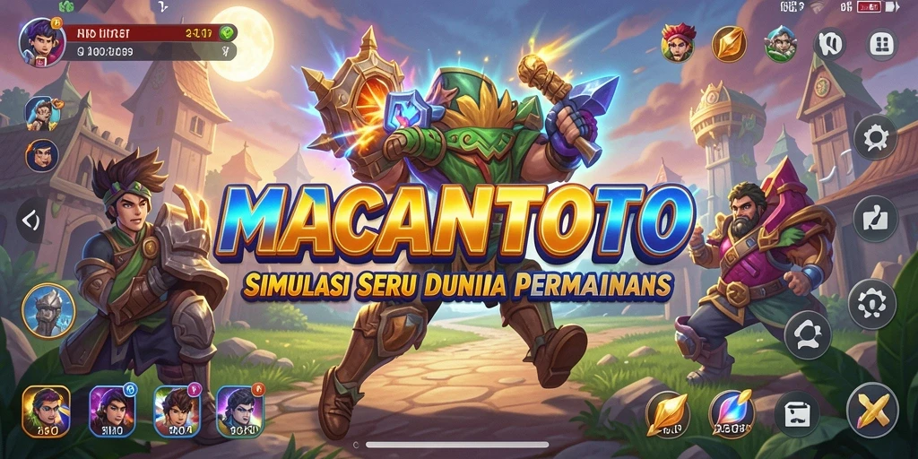 Tampilan gameplay seru di <strong>MACANTOTO</strong> yang menunjukkan interaksi dan strategi.