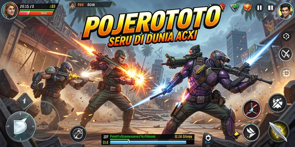 Tampilan gameplay POJEROTOTO yang menegangkan dan seru.