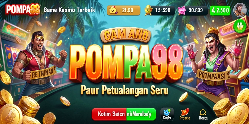 Tampilan gameplay seru POMPA88 menampilkan berbagai permainan Kasino.
