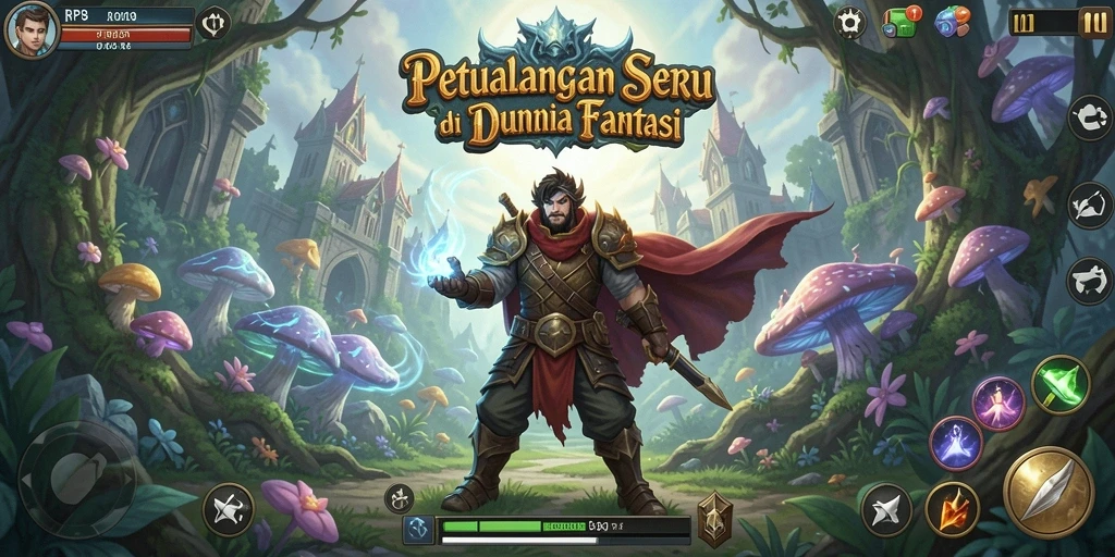 Tampilan dinamis gameplay RP8 dengan petualangan tidak terbatas.