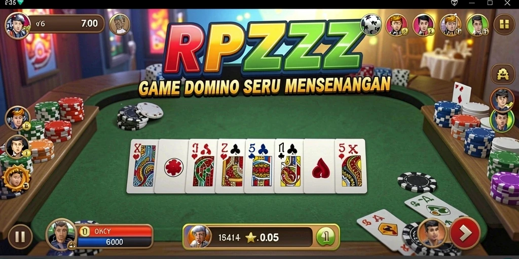 Tampilan gameplay seru dari permainan Domino RPZZZ.