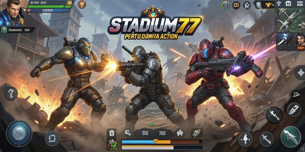 Tampilan gameplay seru STADIUM77 dengan aksi mendebarkan.