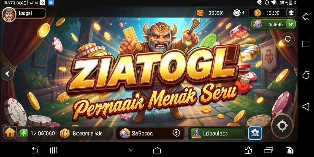Screenshot gameplay ZIATOGEL menunjukkan pengalaman simulasi yang mendalam.