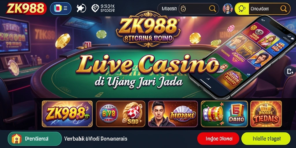 Tampilan menarik dari gameplay ZK988 dengan dealer langsung.